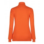 Esqualo Sweater Coll met knoopjes ORANGE Esqualo Sweater Coll met knoopjes ORANGE
